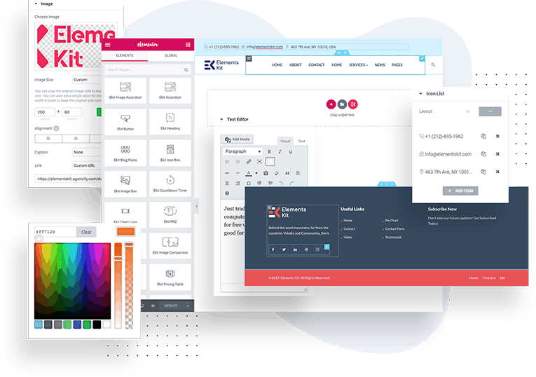 elementskit header & footer